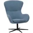 Poltrona - color Blu - Base en metal pintado, scocca imbottita rivestita en tessuto - Modelo 050-DA2-lb