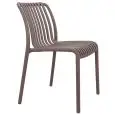 Sedia - color marrón - Estructura en polipropileno - Modelo 073-ZL76-DG-02