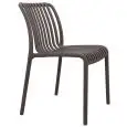 Sedia - color marrón - Estructura en polipropileno - Modelo 073-ZL76-DG