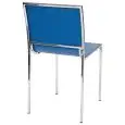 Sedia - color Blu - Estructura en metal cromado, scocca en polipropileno - Modelo 074-CT123B-RET