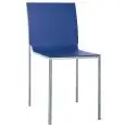 Sedia - color Blu - Estructura en metal cromado, scocca en polipropileno - Modelo 074-CT123B