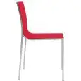 Sedia - color rosso - Estructura en metal cromado, scocca en polipropileno - Modelo 074-CT123R-LAT