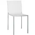 Sedia - color blanco - Estructura en metal cromado, scocca en polipropileno - Modelo 074-CT123W1