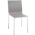 Sedia - color Gris - Estructura en metal cromado, scocca en polipropileno - Modelo 074-CT123-G
