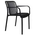 Poltroncina - color negro - Estructura en polipropileno - Modelo 075-ZL77N-01