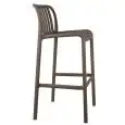 Sgabello - color marrón - Estructura en polipropileno - Modelo 076-ZL78-DG-01