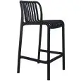 Sgabello - color negro - Estructura en polipropileno - Modelo 076-ZL78N