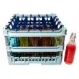 CESTA ESPECIAL CON TRANSPORTADOR DE AGUA PARA EL LAVADO DE 25 BOTELLAS - MOD. 100142 - MEDIDAS CESTA cm A 50 X F 50 - Homologación CE