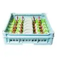 CESTA ESPECIAL PARA EL LAVADO DE 28 TACITAS Y PLATILLOS DE CAFÉ - MOD. 100155 - MEDIDAS CESTA cm A 50 X F 50 - Homologación CE