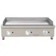 Plancha Frytop de Gas cromo duro de 15 mm - Mod 100FRYGCN - Potencia 16,5 kw - Superficie útil AxF 918x396 mm - Quemadores n 6 - Dimensiones A 1000 x F 587 x H 364 mm - Peso 73 kg