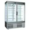 VITRINA REFRIGERADA para PASTELERÍA - MOD. TEK/44 - ESTRUCTURA EXTERIOR DE ALUMINIO ANODIZADO - CRISTAL DE BAJA EMISIVIDAD - TEMP. °C +2/+10 - DOS COMPARTIMIENTOS SEPARADOS - Alimentación monofásica - REFRIGERACIÓN ESTÁTICA - CRISTAL DE EXPOSICIÓN A ELECC