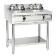 Cocina china 2 fuegos wok a gas Bartscher - Modelo 1052103 - Potencia 23 kW - Dimensiones cm L 90 x P 60 x H 96