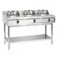 Cocina china 3 fuegos wok a gas Bartscher - Modelo 1053103 - Potencia 34,5 kW - Dimensiones cm L 150 x P 60 x H 96
