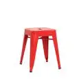 Sgabello - color rosso - Estructura en metal pintado - Modelo 1084-BT18R-01
