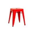 Sgabello - color rosso - Estructura en metal pintado - Modelo 1084-BT18R
