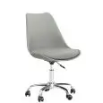 Poltrona ufficio - color Gris - Estructura en metal cromado, scocca en polipropileno, cuscino en ecopelle - Modelo 1126-K03-G