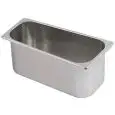 Cuba Inox para helados trapezoidal mm 185x360x144 (interior mm 171x330x129)