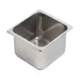 Cuba Inox para helados - Medidas cm 16,5x16,5 (interior mm 150x130) - Altura cm 12 - Lt 2,5