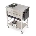 CARRITO DE COCINA - mod. 687702 auxilium - de acero inox con n 2 cajones