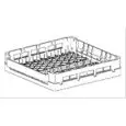 CESTA BANDEJAS 6 PLAZAS POLIPROPILENO - Medidas cm A 50 x F 50 x h 11