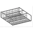 CESTA DE LAVADO VASOS INCLINADOS ALAMBRE DE RILSAN - Medidas A 37 x F 37 x h 14