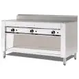 COCEDOR DE PIADINA A GAS POLLINI - Modelo C.P10 - Sobre armario abierto inox - Placa de hierro - Capacidad térmica KW 16,5 - Homologación CE