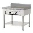 COCEDOR DE PIADINA A GAS POLLINI - Modelo C.P6 - Sobre soporte de acero inox - Placa cromada - Capacidad térmica KW 11 - Homologación CE