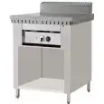 COCEDOR DE PIADINA ELÉCTRICO POLLINI - Modelo C.PE.4 - Sobre armario abierto inox - Placa de acero inoxidable - Potencia KW 4 - Homologación CE