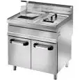 FREIDORA DE GAS - LÍNEA EFFE - Mod. SMF20DM - CAPACIDAD CUBA Lt 20+20 DE ACEITE - POTENCIA kW 16,5+16,5 - Alimentación METANO (EN DOTACIÓN KIT G.P.L.) - Homologación CE