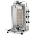 GYROS MÁQUINA COCINA KEBAB A GAS - (KIT G.P.L. incluido) - Mod. GYR 60M - Estructura de acero inoxidable - CAPACIDAD CARNE Kg 10-30 - Potencia kW 10,2 - MONOFÁSICO - Homologación CE