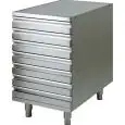 MUEBLE NEUTRO PARA PIZZA CON CAJONES DE ACERO INOX PARA CONTENER MASAS DE PIZZA - Medidas cm A 52 x F 80 x h 81 - CAJAS NON INCLUIDAS