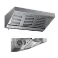 Campana extractora de pared tipo snack de acero inox AISI 430 (con turbina) - Filtros de lamas - Bombilla de led