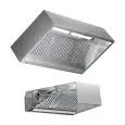 Campana extractora de pared CUBIKA de acero inoxidable AISI 304 (con turbina) - Filtros de lamas - Iluminación de neón