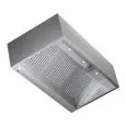 Campana central tipo Cubika de acero inox AISI 430 (sin turbina) - Filtros de lamas - Bombilla de led