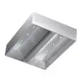 Campana central tipo Cubika de acero inox AISI 430 (sin turbina) - Filtros de lamas - Bombilla de led