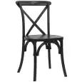 Sedia - color negro - Estructura en madera - Modelo 1186-HT35-N