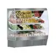 EXPOSITOR MURAL REFRIGERADO - MOD. LIDO FV INOX - Para FRUTA y VERDURA - VENTILADO - Temperatura mínima de trabajo °C +6/+8 - AUTOSERVICIO - MODULAR - CE