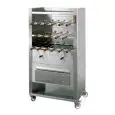 ASADOR A LA BRASA - MOD. CHURRASCO/CM17C - Motorreductores independientes para cada espada - N. 17 Spade - N° pisos: 3 - Potencia: 125 W - Alimentación MONOFÁSICA  - Medidas: cm A 85 x F 56,5 x 162 h - CE