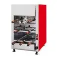 ASADOR A GAS - MOD. CHURRASCO/CM8G - Motorreductores independientes para cada espada - N. 8 espadas longitud cm 50 - N° pisos: 3 - Potencia térmica 6,8 Kw - Alimentación MONOFÁSICA - Medidas: cm A 45,5 x F 57,5 x 77,4 h - CE