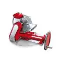CORTADORA DE FIAMBRE de VOLANTE - MOD. 22468211 - Superficie de cristal - Cuchilla Ø mm. 350 - Grosor del corte mm. 0÷3 - Medidas cm. A 91 x F 78 x h 56 - CE