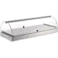 VITRINA EXPOSITORA CALIENTE - MOD. ZC92S - Flancos y puertas de metacrilato - Potencia W 800 - Alimentación monofásica 230v/50hz - Medidas Cm L 80 x P 35 x h 25 - Homologación CE