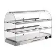 VITRINA EXPOSITORA CALIENTE - MOD. ZC94S - Flancos y puertas de metacrilato - Potencia W 800 - Alimentación monofásica 230v/50hz - Medidas Cm L 80 x P 35 x h 54 - Homologación CE