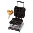GOFRERA - MOD. 2351822EU - DE HIERRO FUNDIDO FIJA - FORMA: N. 4 WAFFEL de CORAZÓN cm 15x12,5x3 - Alimentación Monofásica 230v/50hz - Potencia W 2800 - Medidas cm L 32 x P 34 x h 27,5 - CE