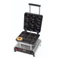 PLANCHA INDIVIDUAL GOFRERA - MOD. 2351872EU - DE ALUMINIO TEFLONADO - FORMA: N. 9 WAFLE en ROSQUILLA Ø cm 8X2,6 - Alimentación monofásica 230v/50hz - Potencia W 2800 - Medidas Cm L 32 x P 34 x h 27,5 - Homologación CE