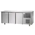 MESA REFRIGERADA DE ACERO INOX AISI 304 - Mod. UG03M60 - VENTILADAS - N. 3 PUERTAS - Temperatura 0°/+10°C - Medidas cm. L 191 x P 60 x h 85/92 - CE