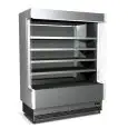 EXPOSITOR MURAL REFRIGERADO - MOD. VULCANO 80 INOX S/L - Para CHARCUTERÍA y LÁCTEOS - VENTILADO - Temperatura mínima de trabajo °C +3/+5 - AUTOSERVICIO - NO MODULAR - CE