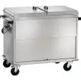 CARRO TÉRMICO BAÑO MARÍA - MOD. CT ARM - Cerrado - Estructura completamente DE ACERO INOX - Cubetas a doble pared aisladas - Alimentación V230 50/60 Hz