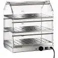 VITRINA CALIENTE - MOD. VBR3 - Estructura de acero inox - N. 3 estantes - Termostato +30°/+90° C - Alimentación V230 50/60 Hz