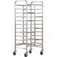 CARRO PORTA BANDEJA REFORZADO - MOD. CA146R - Estructura de acero inox - Guías de acero inox - Capacidad N. 20 bandejas GN 1/1 (cm 53x32,5) - Medidas cm A 74 x F 62 x h 175