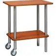 CARRO GUERIDÓN DOS PISOS - MOD. CA901 2R - Estructura portante de tubos de acero Inox - N. 2 plantas de aglomerado laminado con borde de goma - Medidas cm A 70 x F 50 x h 78